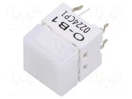 Keypad; SPST-NO; Pos: 2; 0.05A/24VDC; THT; 1.57N; 10x10mm; 11mm; blue OMRON Electronic Components