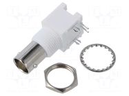 Connector: BNC; socket; female; angled 90°; 50Ω; THT; on PCBs AMPHENOL RF