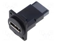 Coupler; DisplayPort socket,both sides; FT; 19x24mm; plastic CLIFF