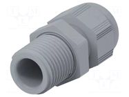 Cable gland; without nut,with long thread; M16; 1.5; IP68; grey TE Connectivity
