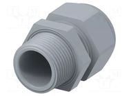 Cable gland; without nut; NPT3/4"; IP68; polyamide; grey; Entrelec TE Connectivity
