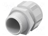 Cable gland; without nut; NPT1"; IP68; polyamide; light grey TE Connectivity
