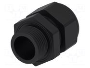 Cable gland; without nut; M20; 1.5; IP68; polyamide; black TE Connectivity