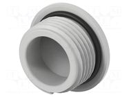 Stopper; M20; 1.5; IP68; polyamide; light grey; Entrelec; 10mm TE Connectivity