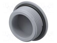 Stopper; M25; 1.5; IP68; polyamide; grey; Entrelec; Thread: metric TE Connectivity