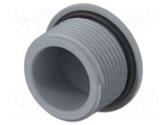 Stopper; M25; 1.5; IP68; polyamide; grey; Entrelec; Thread: metric TE Connectivity