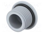 Stopper; PG9; IP68; polyamide; grey; Entrelec; Thread: PG; 10mm TE Connectivity