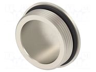 Stopper; M32; 1.5; IP68; brass; Plating: nickel; Entrelec; 9mm TE Connectivity