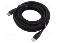 Cable; DisplayPort plug,both sides; PVC; textile; Len: 10m; black VENTION