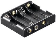 4x AA (Mignon) Battery Holder, Push on, black - Push on