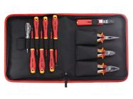 Kit: pliers, insulation screwdrivers; for electricians; 1kV FELO