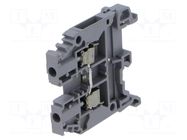 Splice terminal: rail; Entrelec; for DIN rail mounting; grey TE Connectivity