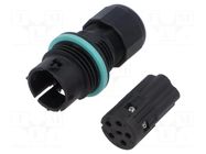 Connector: AC supply; screw terminal; male; TH384; 26.5mm; 500V TECHNO