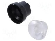LED lens; round; plexiglass PMMA; transparent; 11÷19°; H: 28.1mm LEDIL