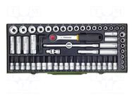 Wrench-set; 3/8"; 65pcs. PROXXON