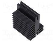 Heatsink: extruded; T; universal; black; L: 37.5mm; W: 30mm; H: 45mm FISCHER ELEKTRONIK