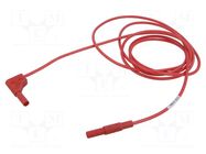 Test lead; 16A; banana plug 4mm,angular banana plug 4mm; Len: 2m HIRSCHMANN T&M