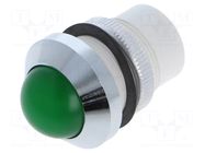 Indicator: LED; prominent; green; 24÷28VDC; 24÷28VAC; Ø22mm; IP67 SIGNAL-CONSTRUCT