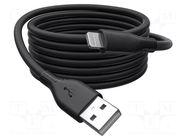 Cable; USB 2.0; Apple Lightning plug,USB A plug; nickel plated DIGITUS