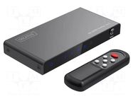 Switch; HDCP 2.2,HDMI 2.1; black; Out: HDMI socket DIGITUS