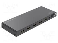 Splitter; HDCP 2.3,HDMI 2.1; black; Input: DC socket,HDMI socket DIGITUS