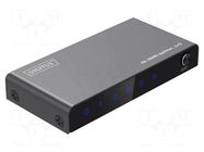 Splitter; HDCP 2.2,HDMI 2.0; black; Out: HDMI socket x2; metal DIGITUS