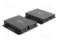HDMI extender; HDCP 2.3,HDMI 2.1; black; metal; Cat: 6,6a,7; 40m DIGITUS