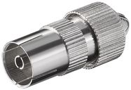 Coaxial Coupling with Screw Fixing - screwable metal coaxial plug