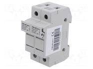 Fuse holder; 10x38mm; for DIN rail mounting; 20A; Poles: 2; 1kVDC QOLTEC