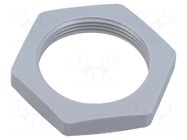 Nut; M32; 41mm; light grey; Thread: metric; Pitch: 1.5; KMK-PA-OB HELUKABEL
