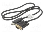 Accessories: connection cable; black; 1m; HDMI plug,VGA RASPBERRY PI