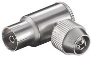 Coaxial Right-Angle Coupling with Screw Fixing - screwable metal coaxial plug