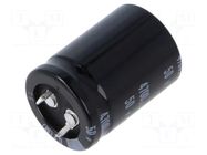 Capacitor: electrolytic; SNAP-IN; 4700uF; 50VDC; Ø25x35mm; ±20% NICHICON