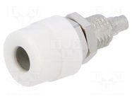 Connector: 4mm banana; socket; 32A; 60VDC; white; soldered,screw HIRSCHMANN T&M