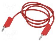 Test lead; 60VDC; 30VAC; 32A; Len: 1m; red; Cond.cross sec: 2.5mm2 HIRSCHMANN T&M