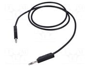 Test lead; 60VDC; 30VAC; 32A; Len: 1m; black; Cond.cross sec: 2.5mm2 HIRSCHMANN T&M