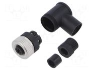 Connector: circular; plug; PIN: 4; female; for cable; angled 90° SICK