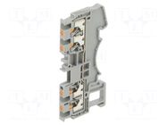 Splice terminal: rail; DS; for DIN rail mounting; spring clamp DEGSON ELECTRONICS