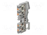 Splice terminal: rail; DS; for DIN rail mounting; spring clamp DEGSON ELECTRONICS