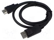 Cable; DisplayPort plug,HDMI plug; PVC; 3D,Full HD 1080p; 1m GEMBIRD