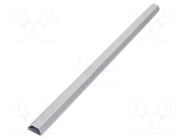Closed cable trunkings; silver; L: 1.1m; W: 50mm; H: 26mm; aluminium GOOBAY