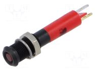 Indicator: LED; superflat; red; 24VDC; Ø6mm; IP40; connectors; 8mcd CML INNOVATIVE TECHNOLOGIES