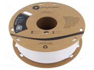 Filament: PET-G; 1.75mm; white; 230÷240°C; 1kg; Table temp: 70÷80°C POLYMAKER