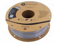 Filament: PET-G; 1.75mm; grey; 230÷240°C; 1kg; Table temp: 70÷80°C POLYMAKER