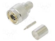 connector N Str Plg Hex 50Ohm Silver Pltd PSF 1/4M TE Connectivity