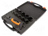 Kit: interchangeable wad punch; case; 16pcs. BAHCO