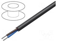 Wire; SiHF UL/CSA; 2x0.5mm2; Cu; stranded; silicone; black HELUKABEL
