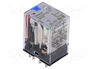 Relay: electromagnetic; 4PDT; Ucoil: 48VDC; Icontacts max: 6A; MY4 OMRON