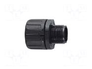 Straight terminal connector; Thread: metric,outside; polyamide HELLERMANNTYTON