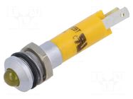Indicator: LED; prominent; yellow; 24VDC; Ø8mm; IP67; connectors CML INNOVATIVE TECHNOLOGIES